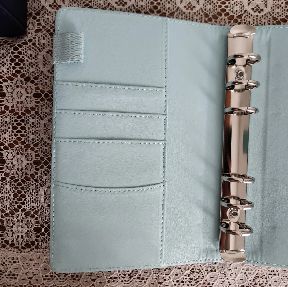 Light Blue Personal Size Ring Bound Planner
